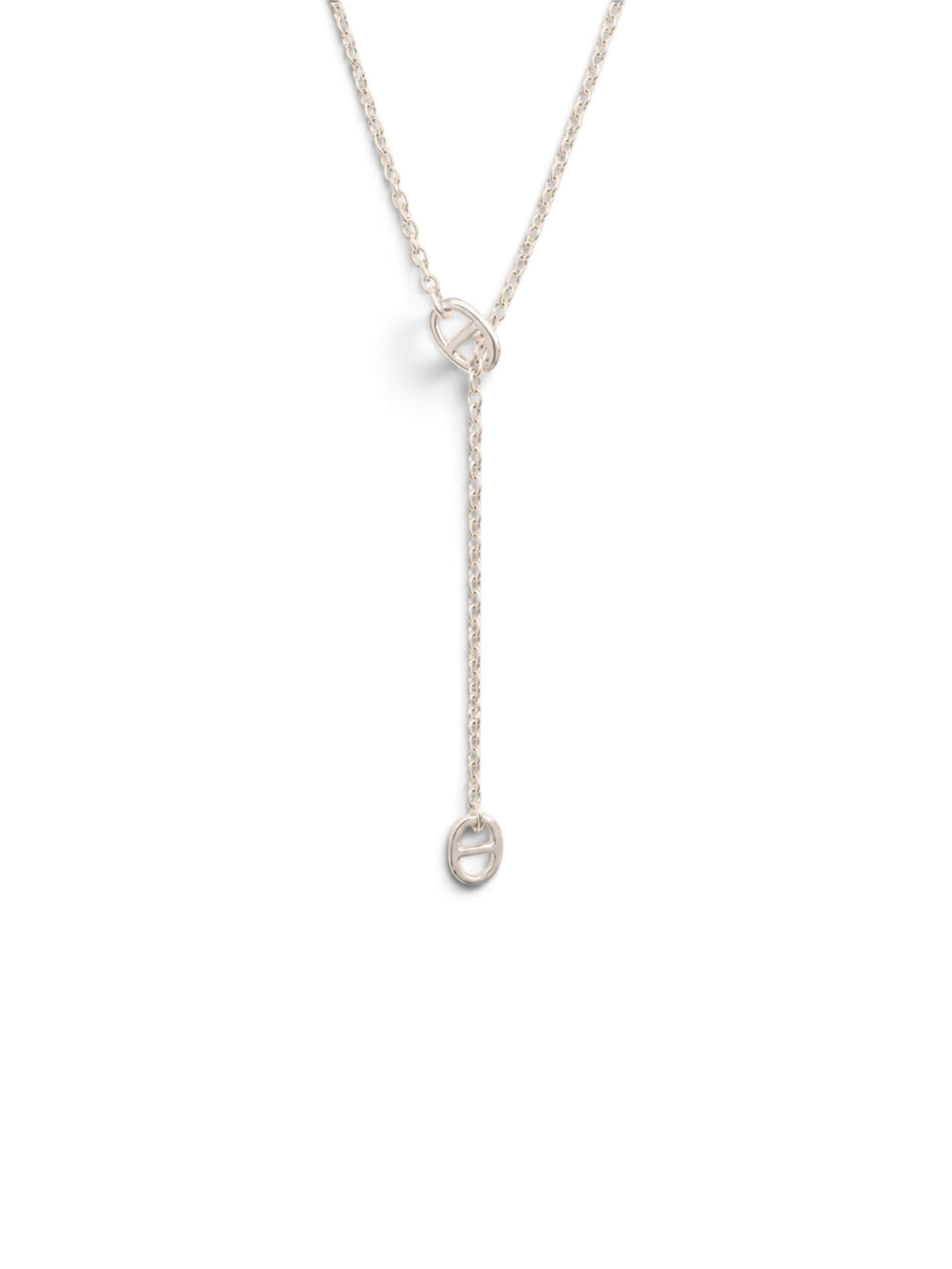 Collier « Y » maille marine