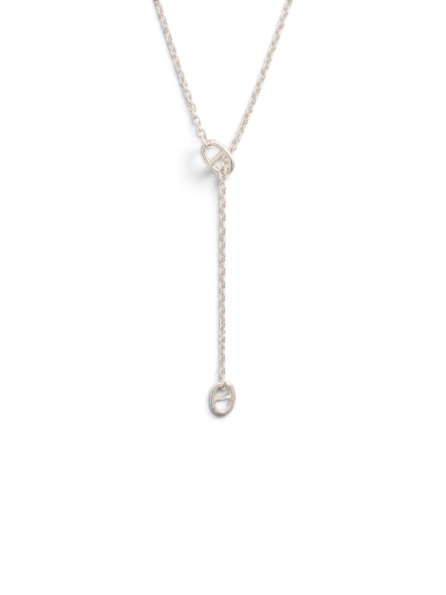 Collier « Y » maille marine