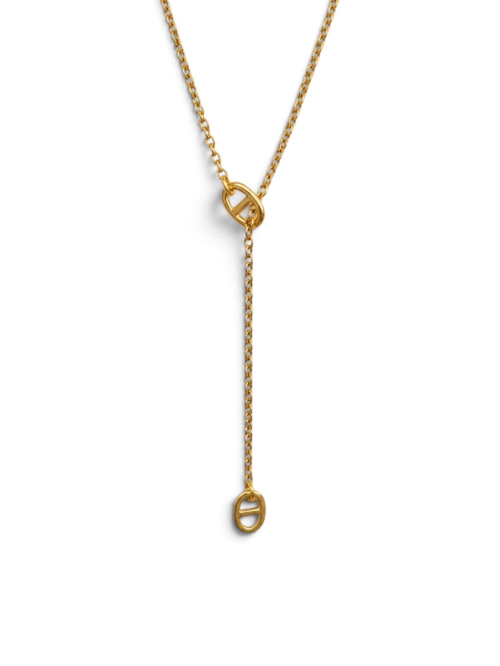 Collier « Y » maille marine