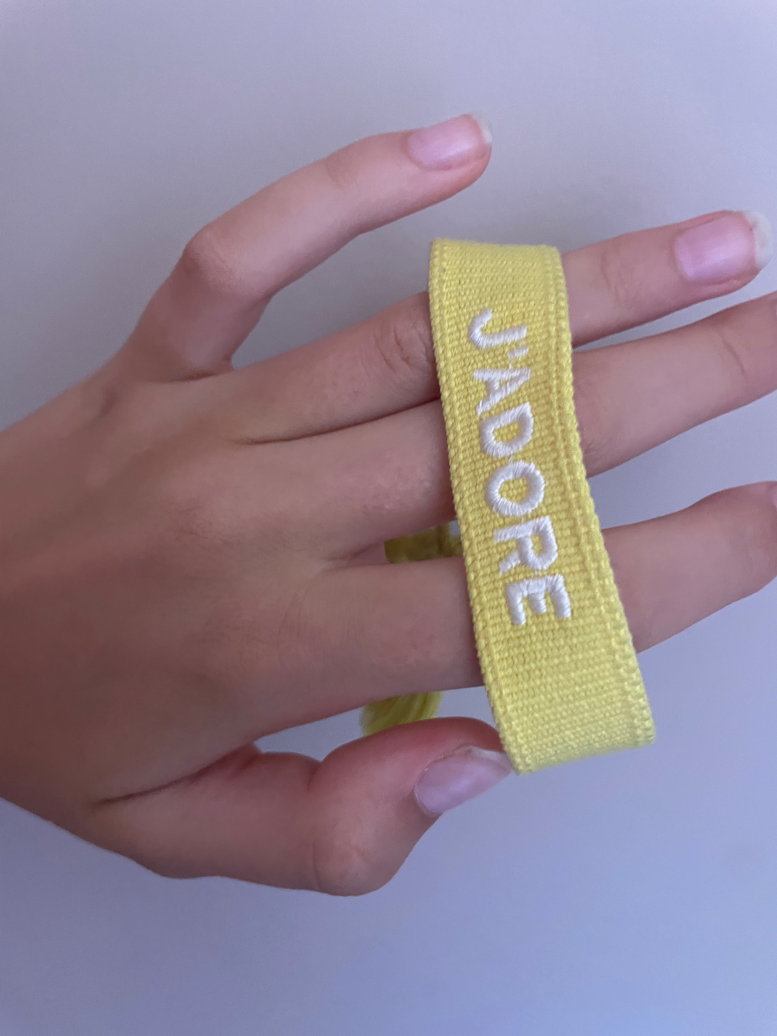 Bracelet j’adore jaune 💛